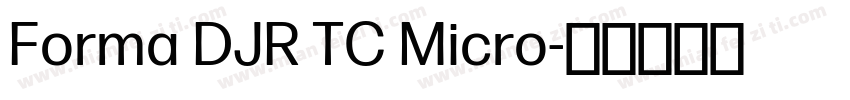 Forma DJR TC Micro字体转换